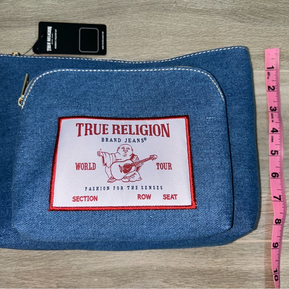 True Religion Denim Bag, Makeup or Toiletry NEW - Picture 6 of 10